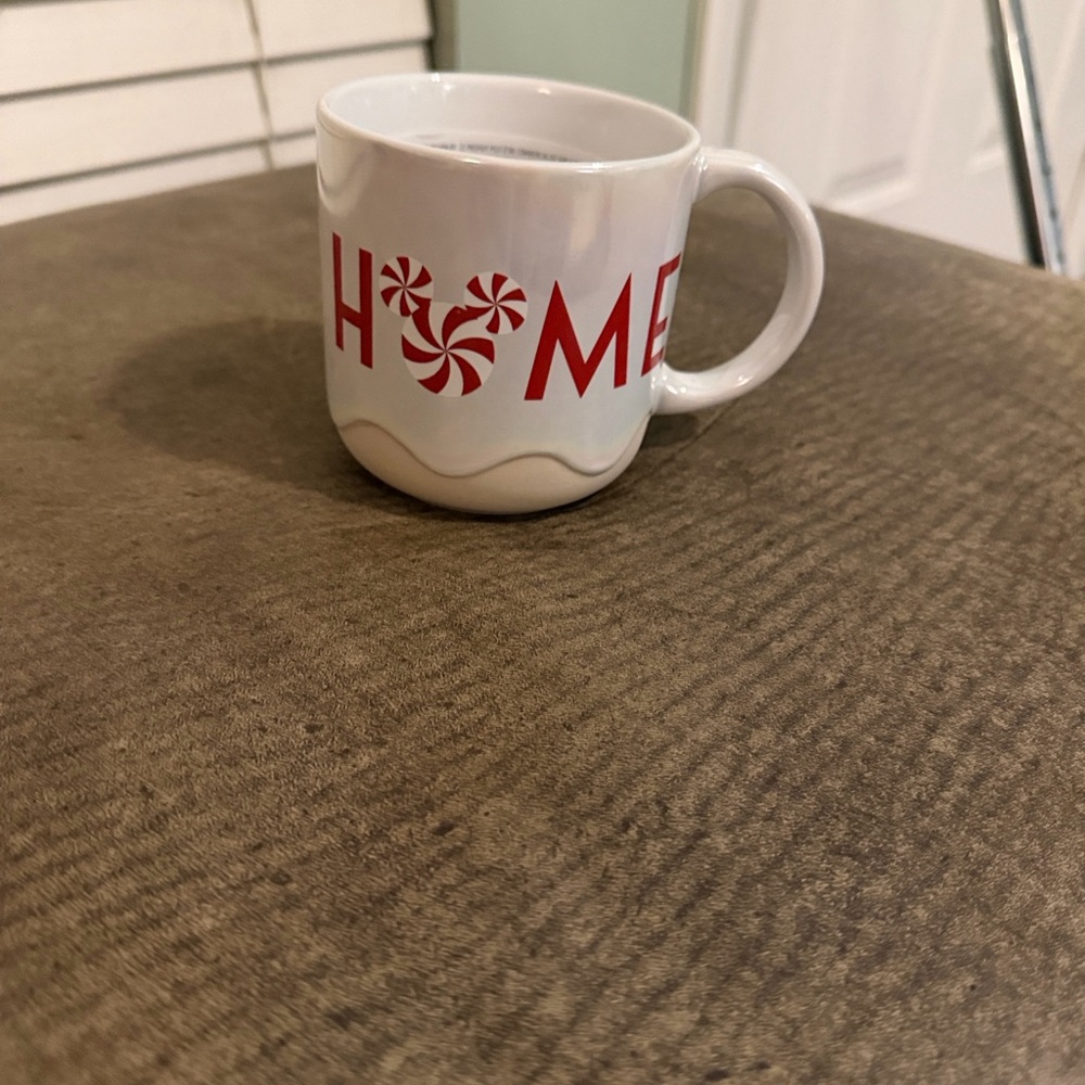 Disney Iridescent White Mug Home with Red Peppermint Design - Picture 2 of 6